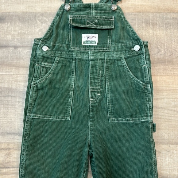 100% cotton Vintage green corduroy Carter’s 4T overalls - Picture 4 of 11